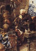 Charles Bargue Arab Dealer Among His Antiques. Spain oil painting artist